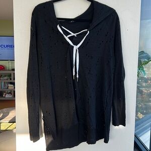 Olivaceous hooded top